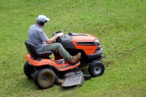 Side Discharge Lawn Tractor In Action