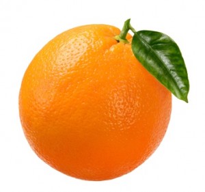 An Orange... David Dickinson's favourite fruit. 
