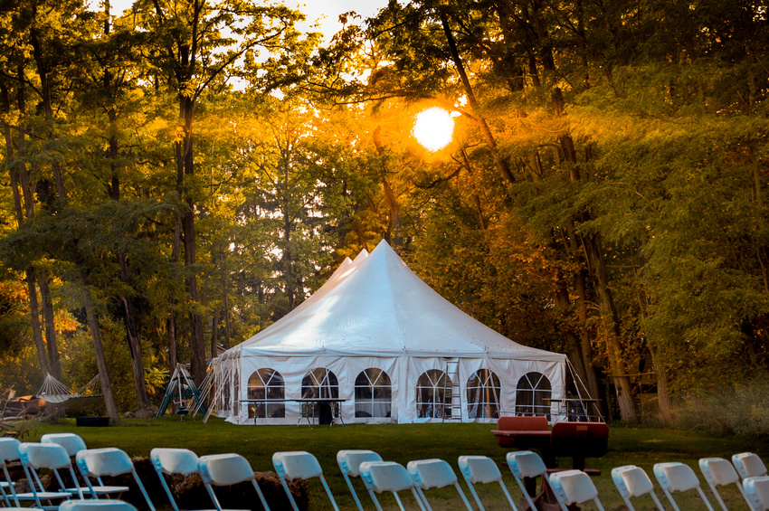 Wedding Reception Tent Sunrise