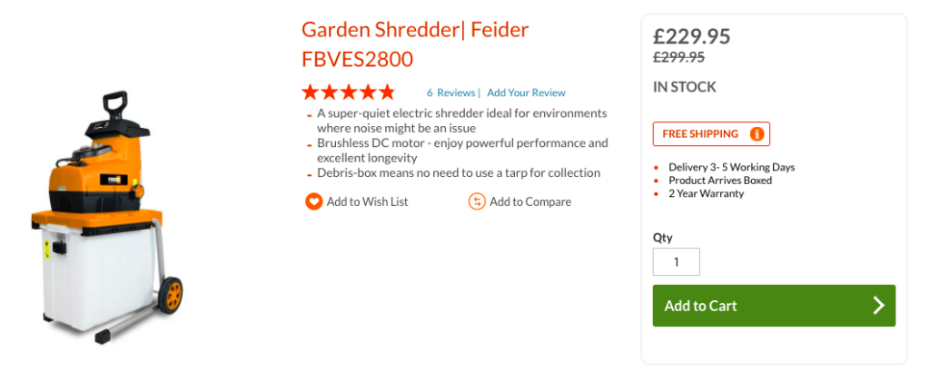 Buy Electric Garden Shredder from MowDirect 