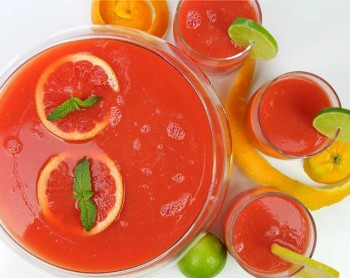 A vibrant tropical fruit punch.
